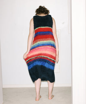 【SALE】Multicolor Border Knit Dress