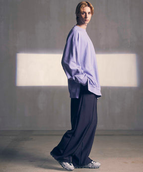 【SALE】Crush Sweat Prime-Wide Pin tuck Easy Pants