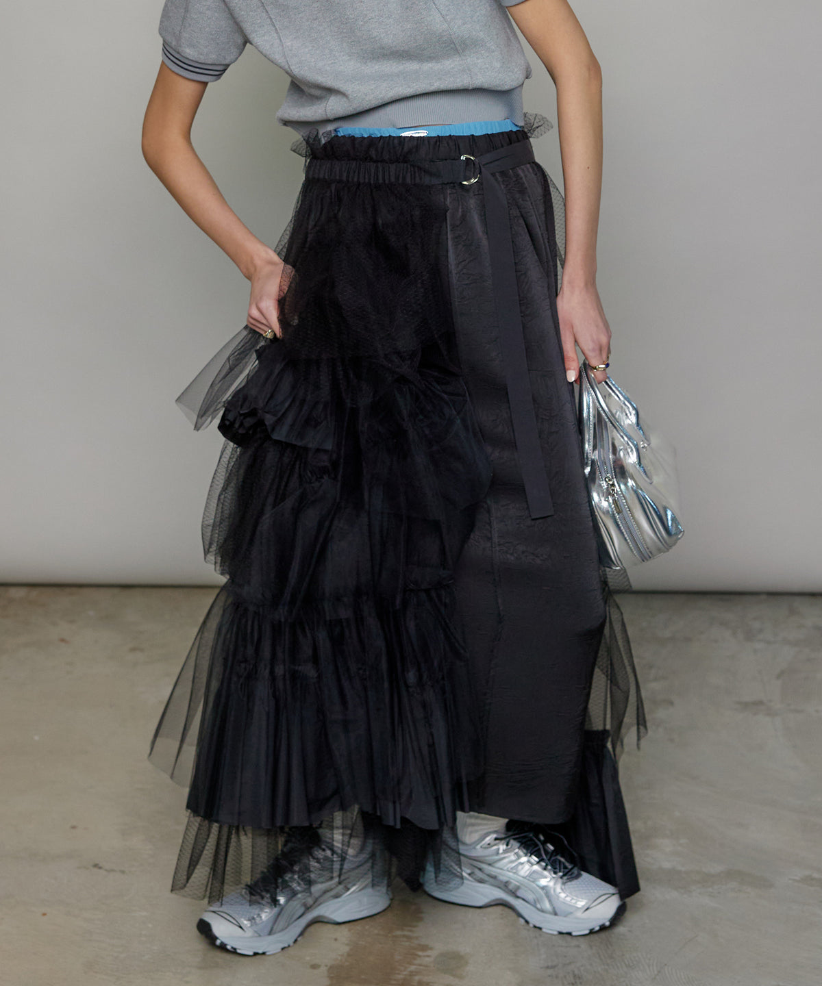 Raffle Tulle Layered Wrap Skirt