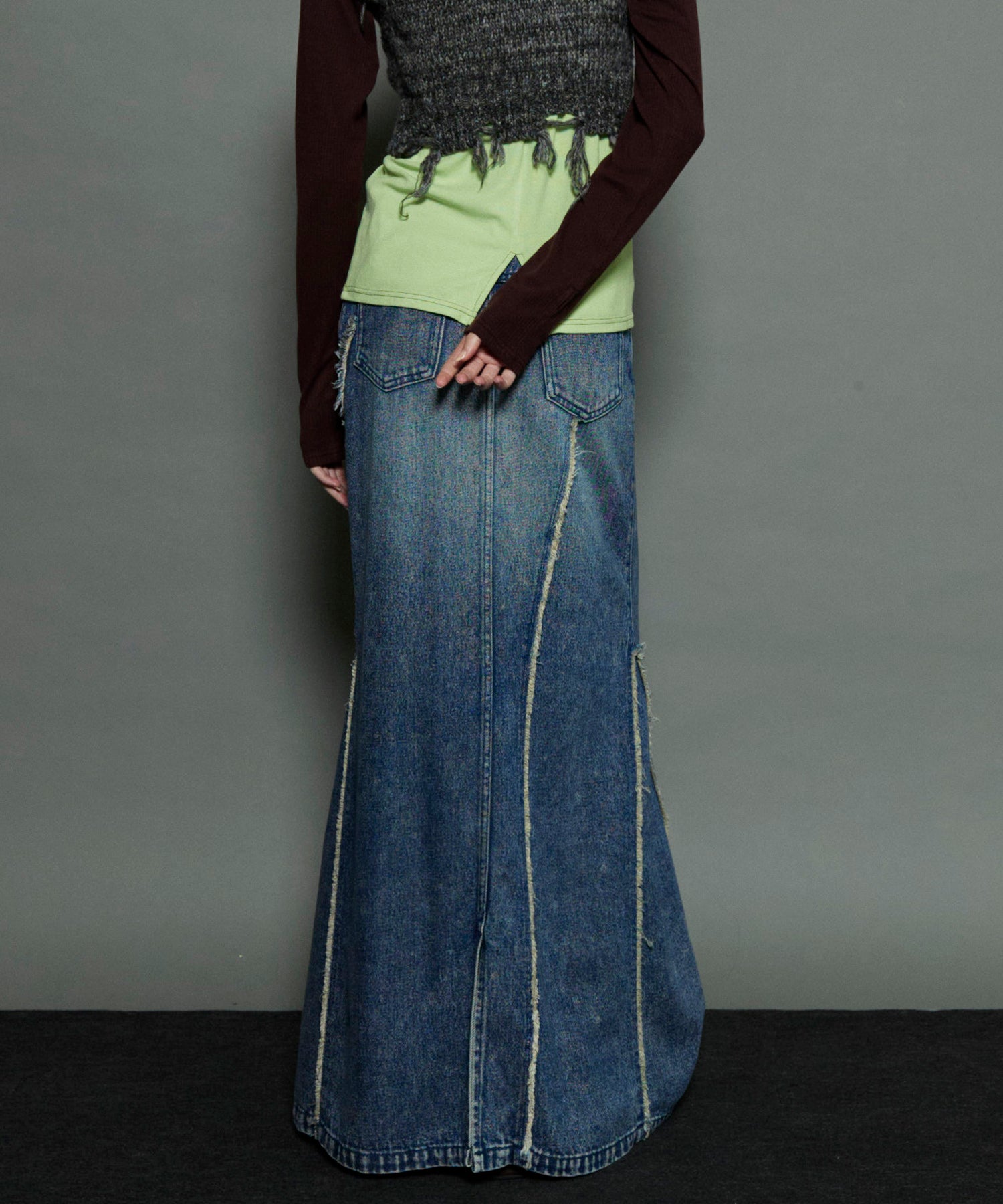 【PRE-ORDER】Cellulose Denim Maxi Skirt