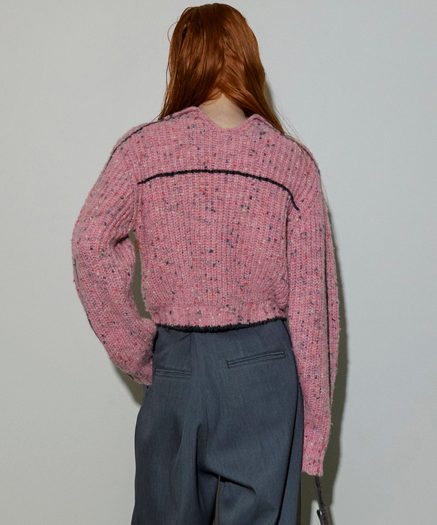 Nep Yarn Linking Knit Tops