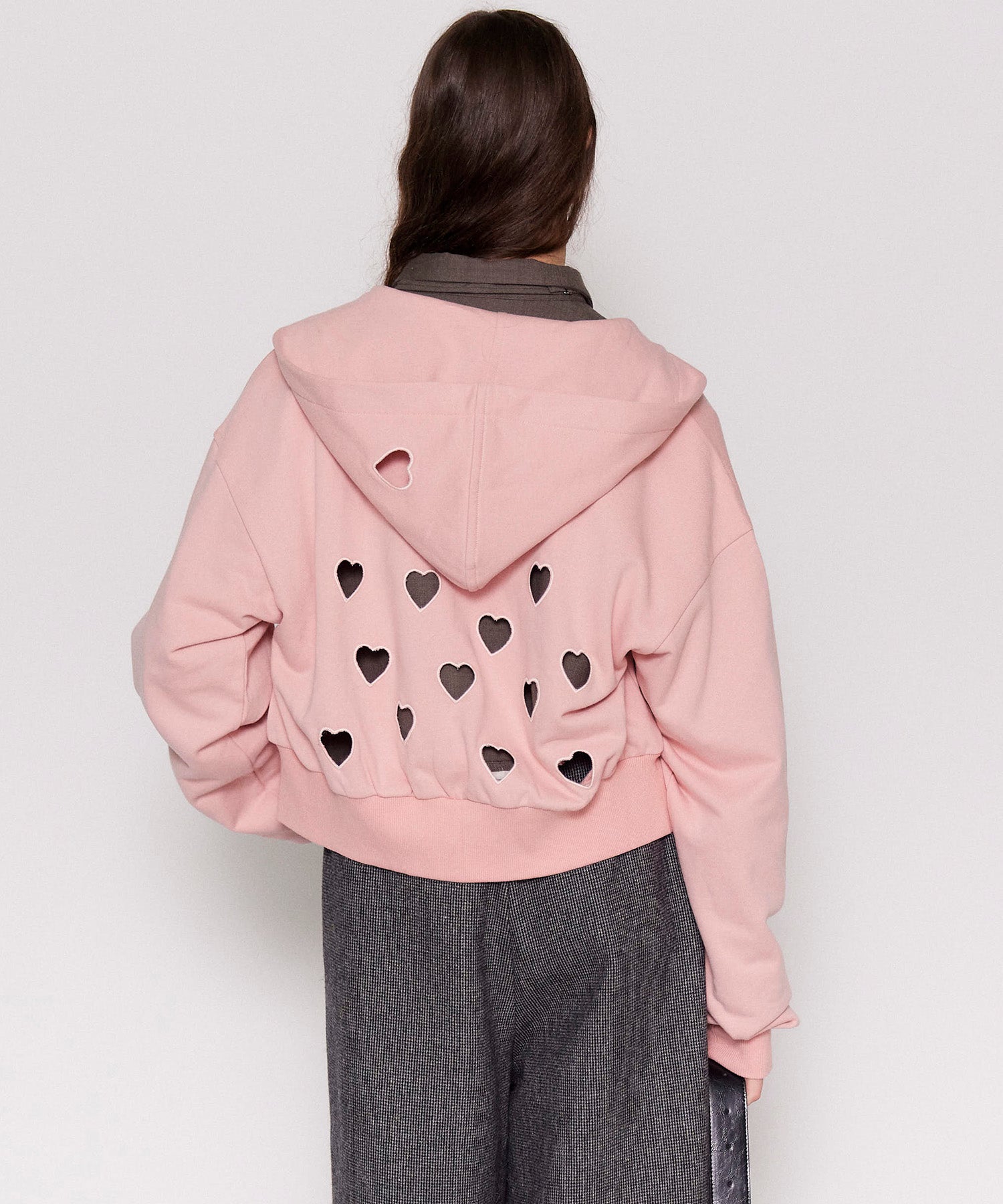 Many Heart Cutouts Hoodie