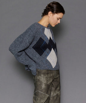 Argyle Knit Tops