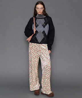 【PRE-ORDER】Flower Velor Easy Pants