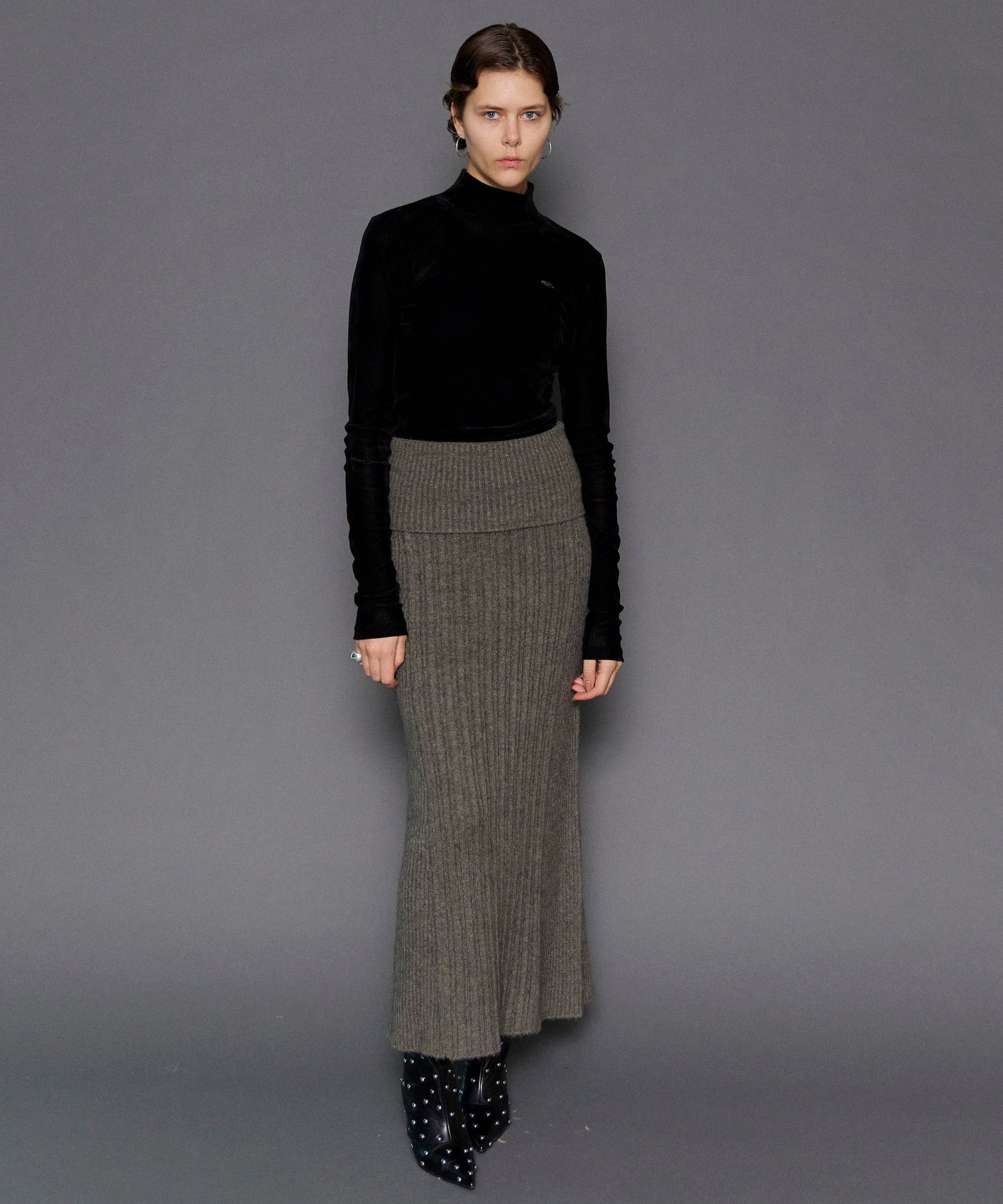 Knit Maxi Length Skirt