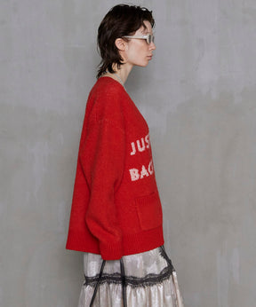 Logo Jacquard Knit Cardigan