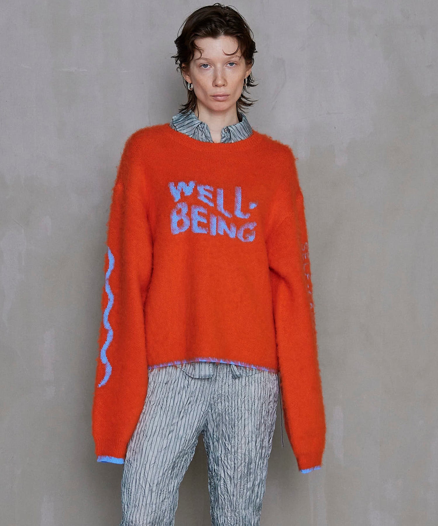 WELLBEING Logo Jacquard Knit Sweater