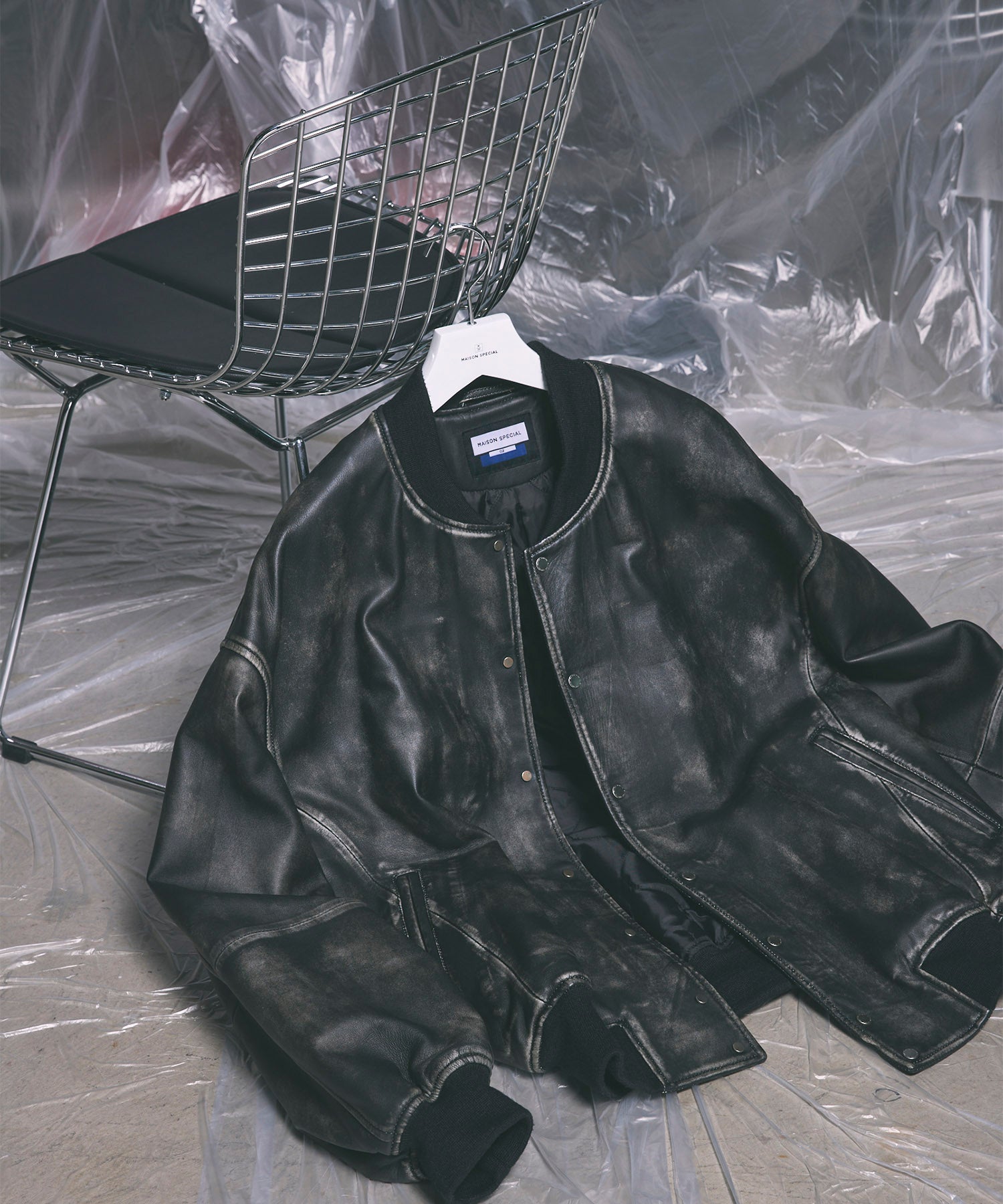 Sheep Leather Prime-Over Stadium Jacket