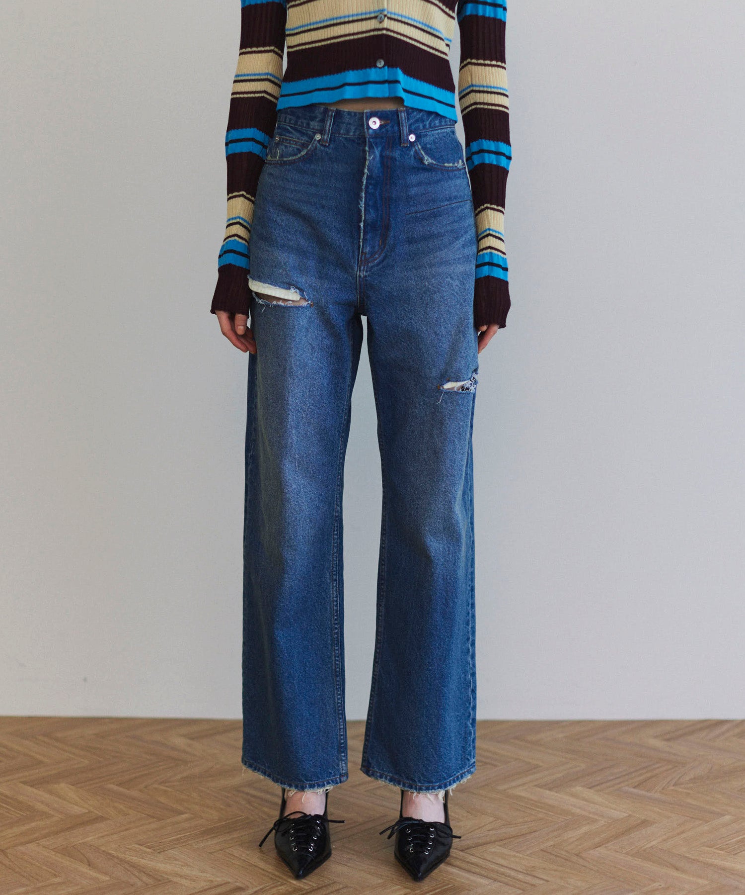 Over Pocket Denim Pants