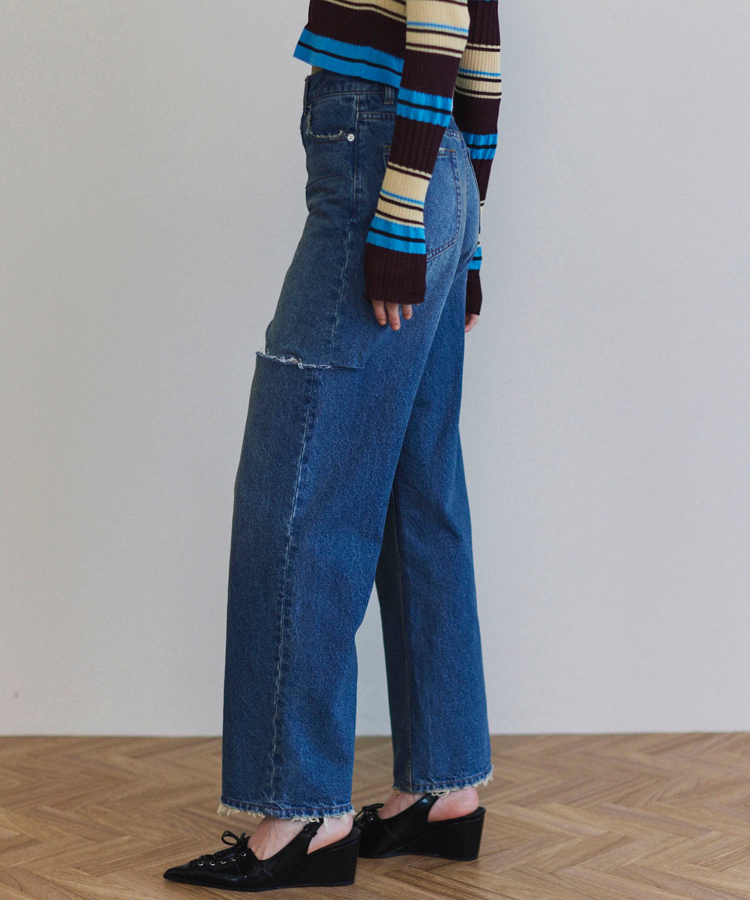 Over Pocket Denim Pants