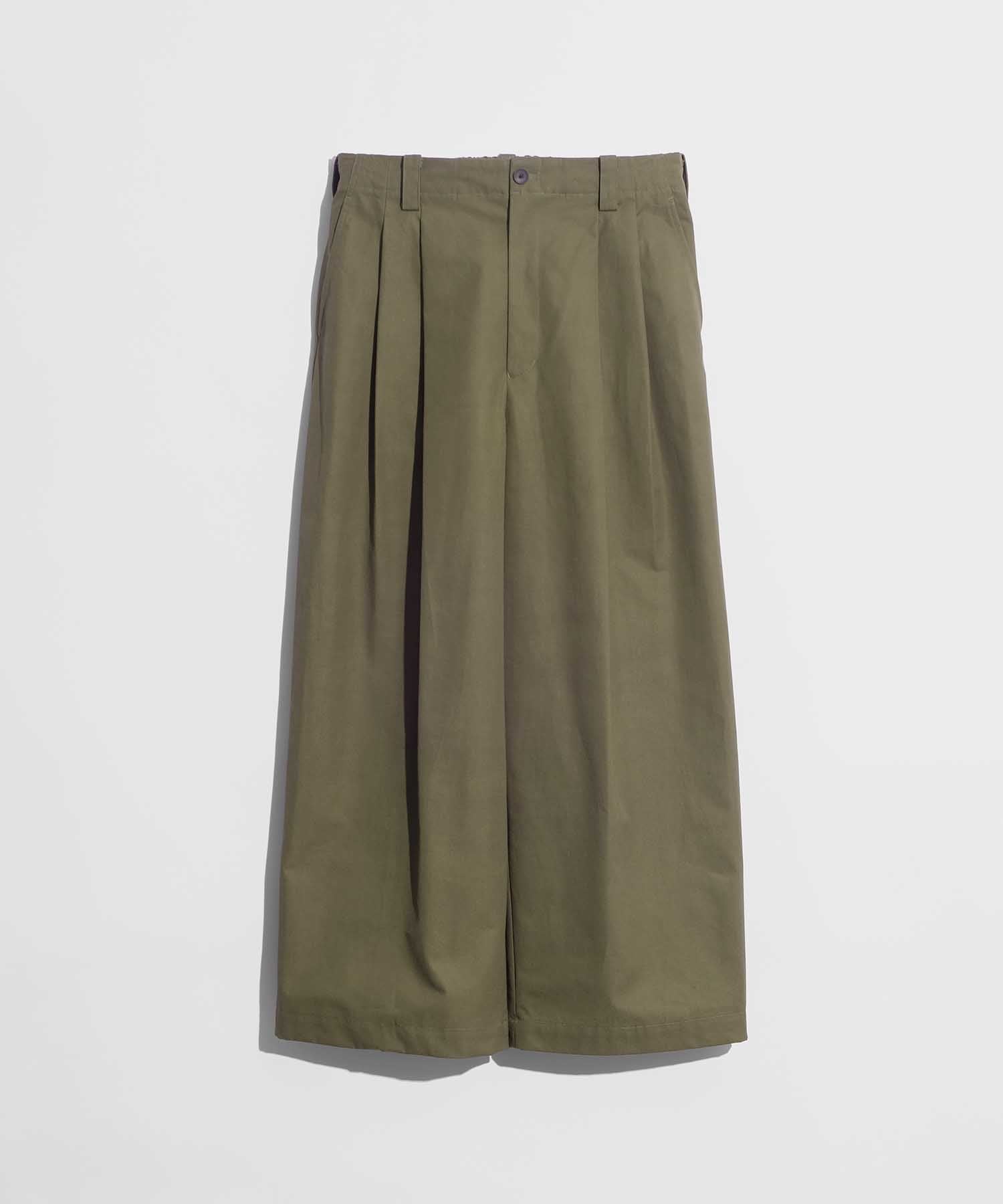 【SALE】【Italian Dead Stock Fabric】Multi Fabric Two-Tuck Wide Pants