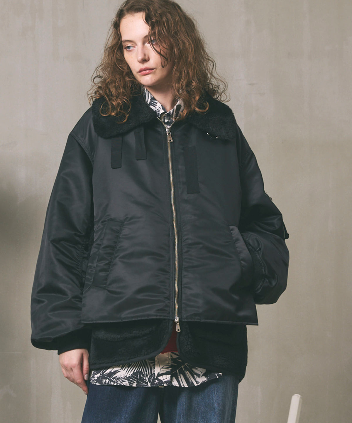 Prime-Over Layering B-3 Flight Jacket