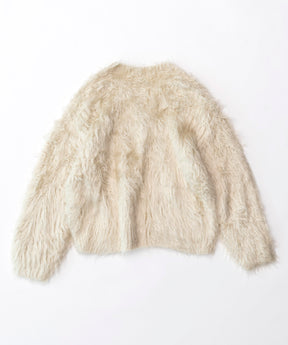 【SALE】2way V-neck Shaggy Knit Wear