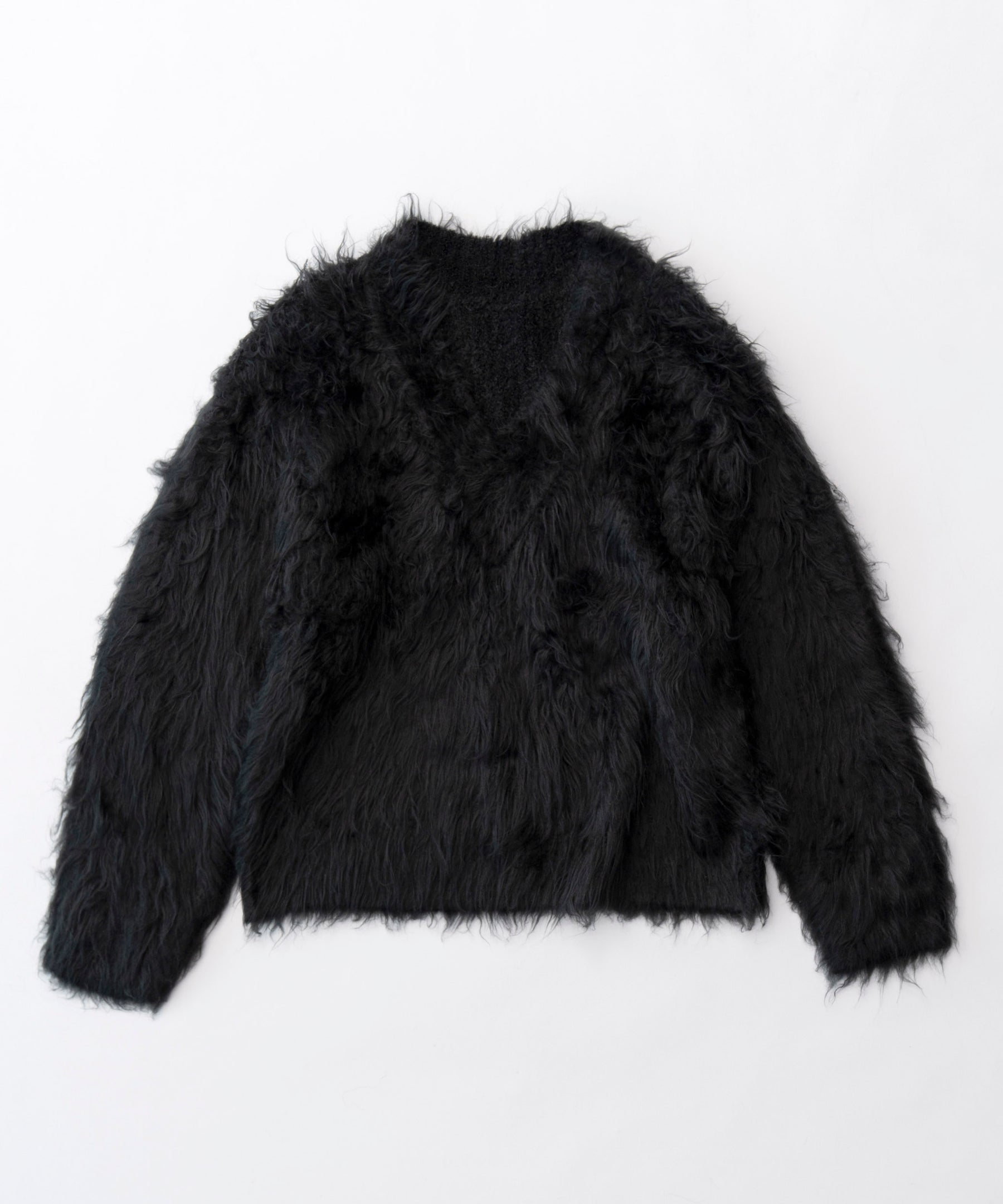 【SALE】2way V-neck Shaggy Knit Wear