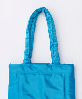 Multi-Fabric Puffer Tote Bag