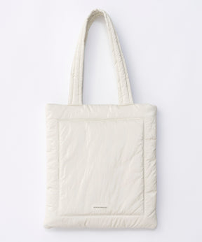 Multi-Fabric Puffer Tote Bag