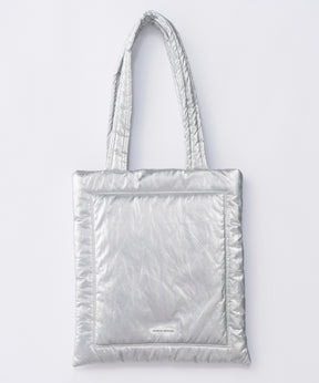 Multi-Fabric Puffer Tote Bag