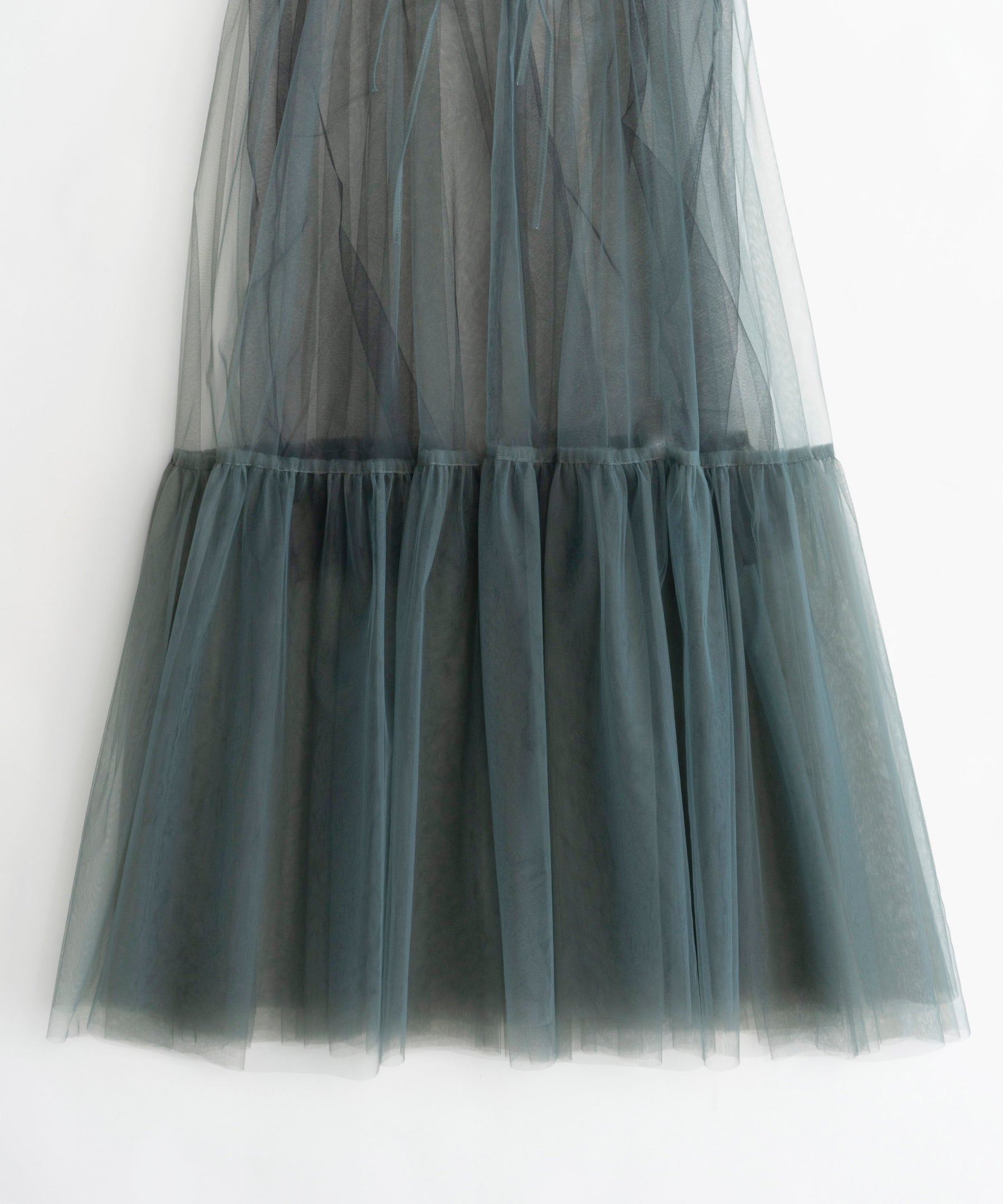 Tulle Shirring Gathered Dress