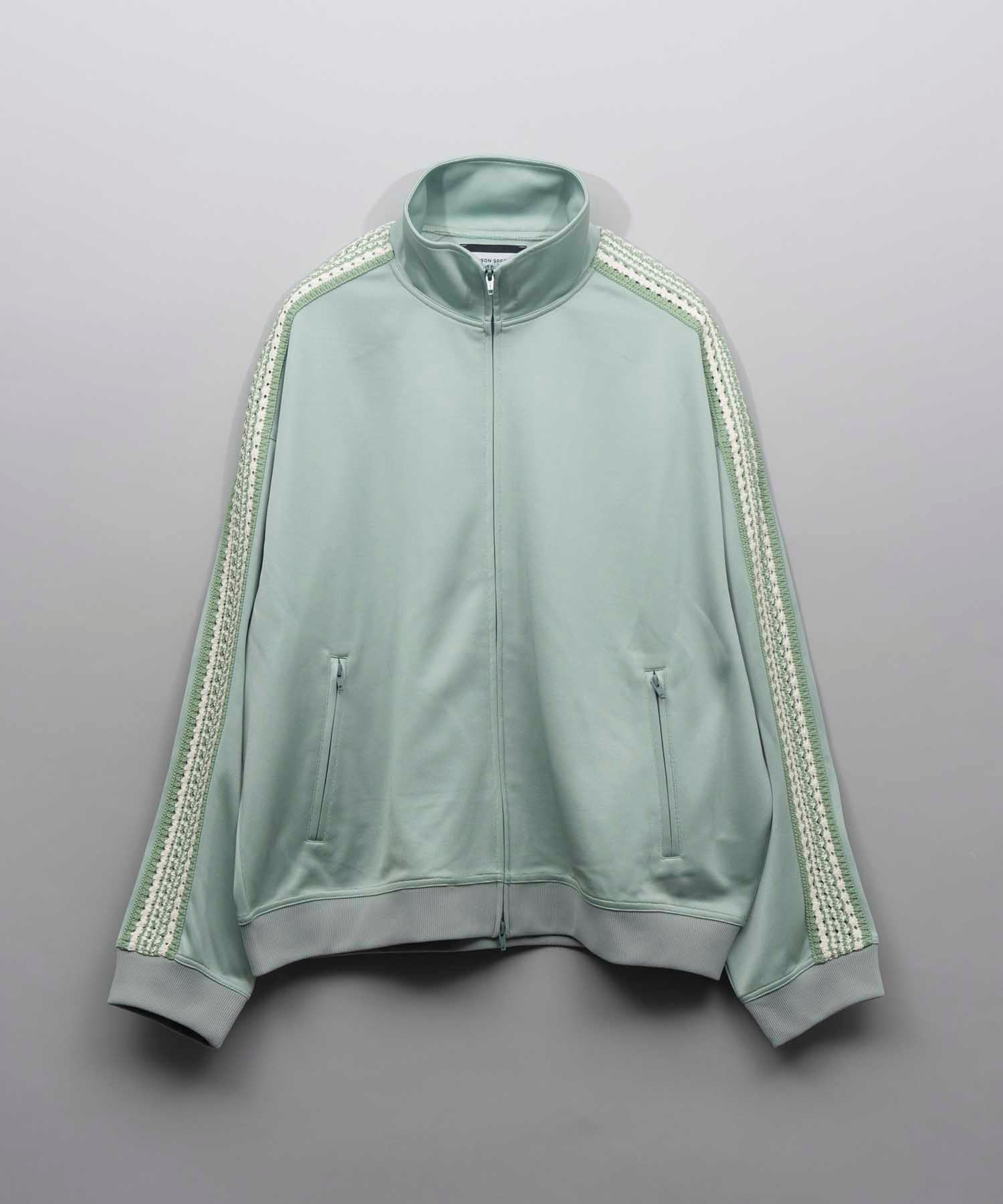 Prime-Over Crochet Line Track Jacket