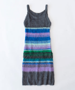 【SALE】Multicolor Border Knit Dress