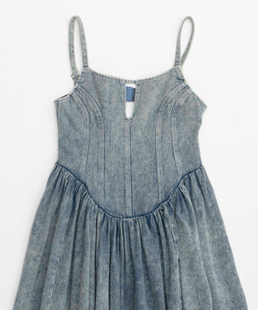 【SALE】Denim Camisole Maxi One-piece Dress