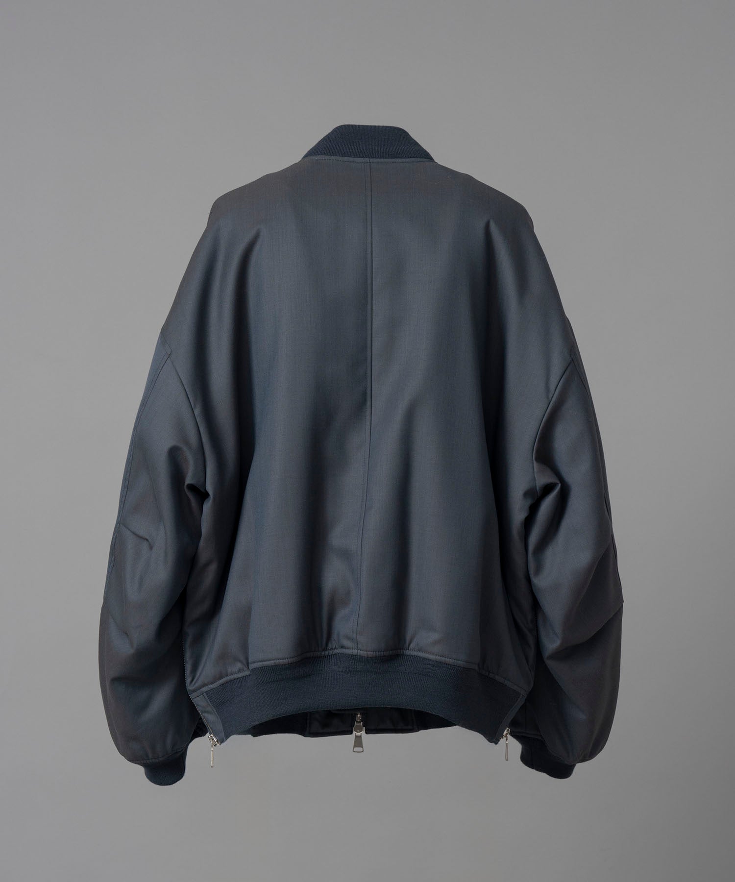 4 Colors Chambray Washable Wool Prime-Over MA-1 Bomber Jacket