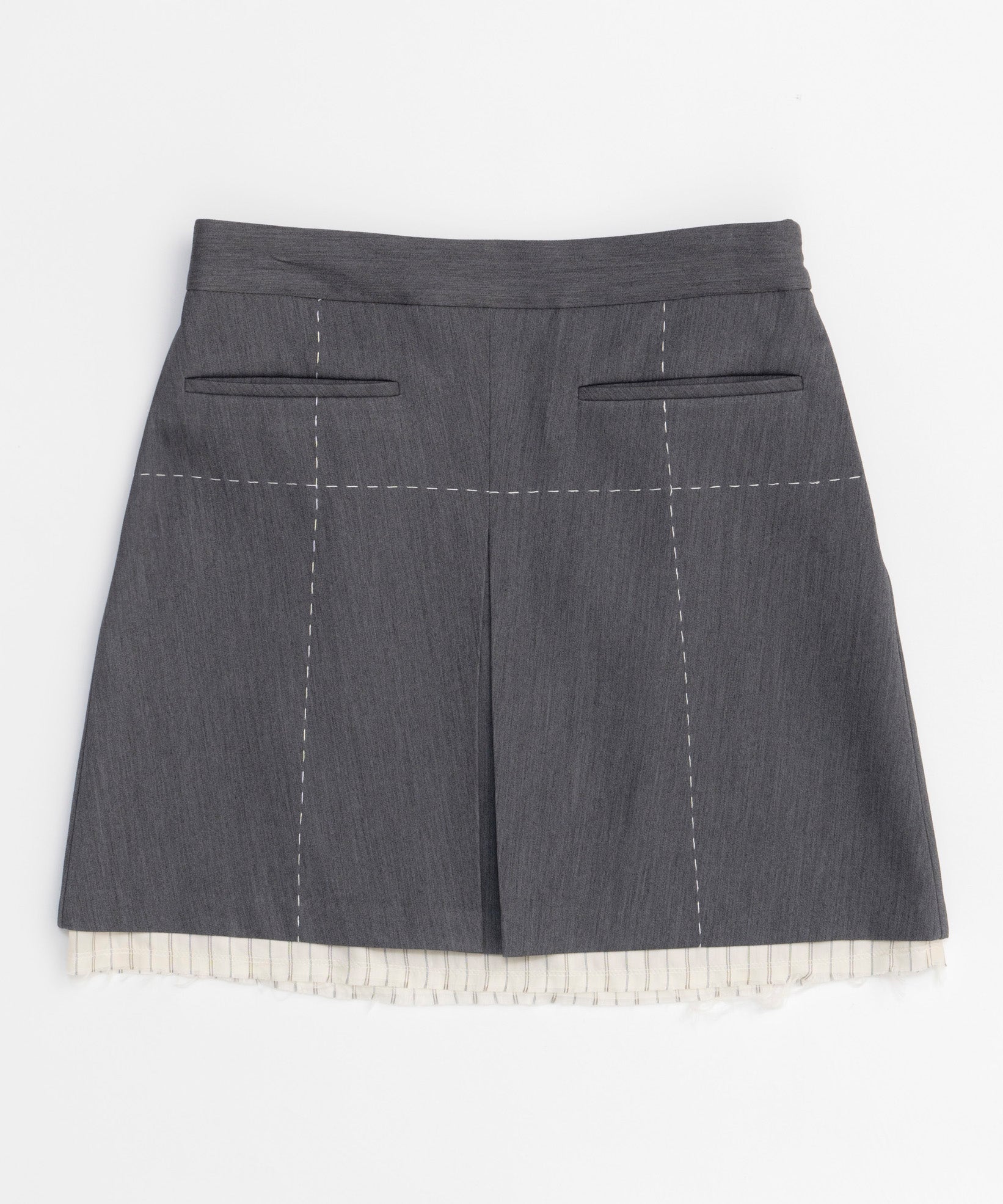 Low Waist Stitch Mini Skirt