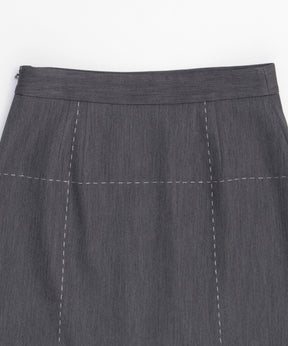 Low Waist Stitch Mini Skirt