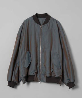 Lyocell Twill Chambray Prime-Over MA-1 Bomber Jacket