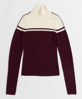 Washable Wool Retro Sports Turtleneck Knit Tops