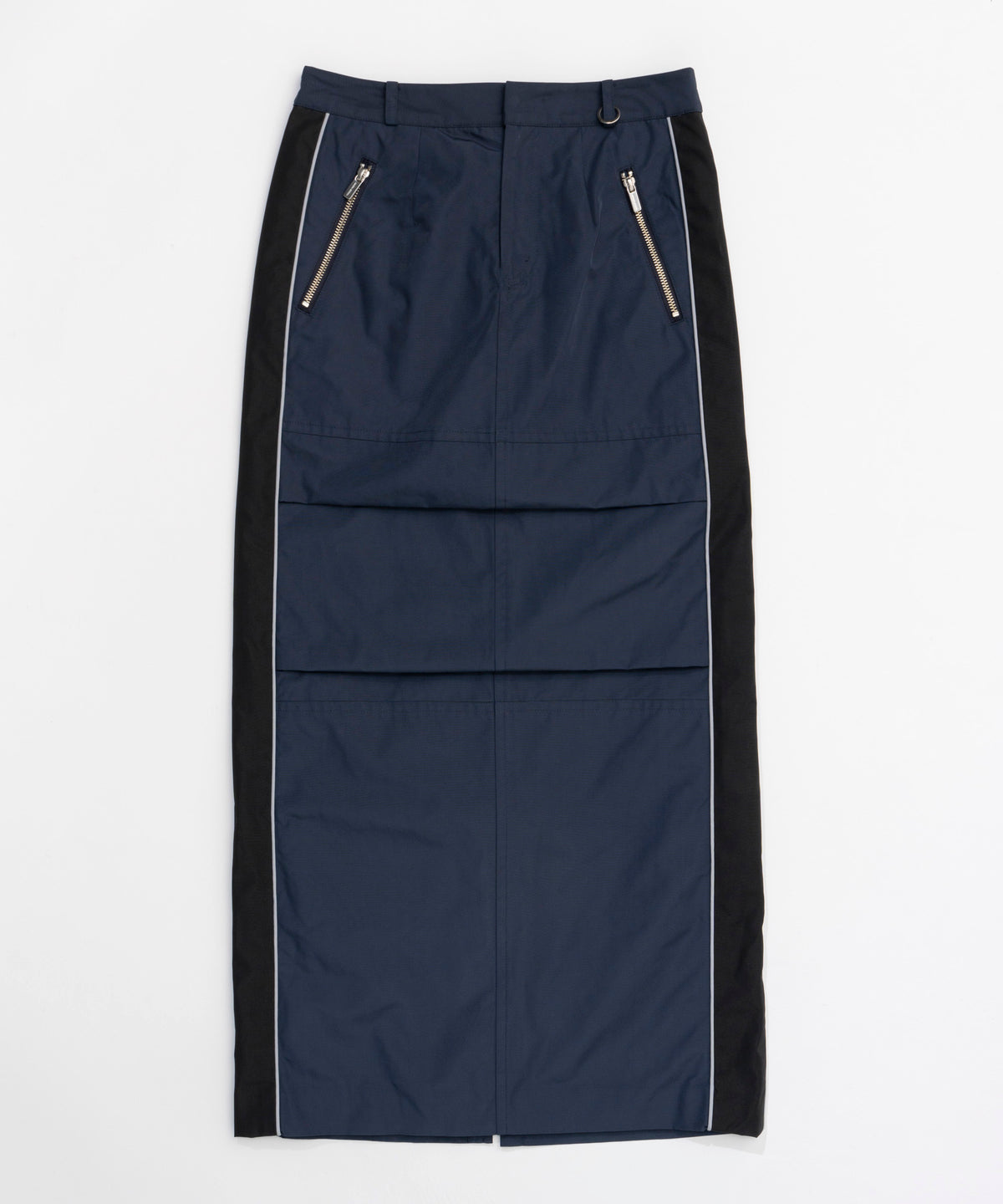 Side Line Oxford Maxi Skirt