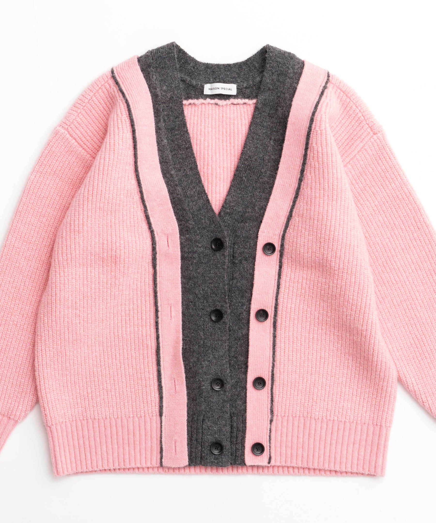 【PRE-ORDER】Double Color Layered Knit Cardigan