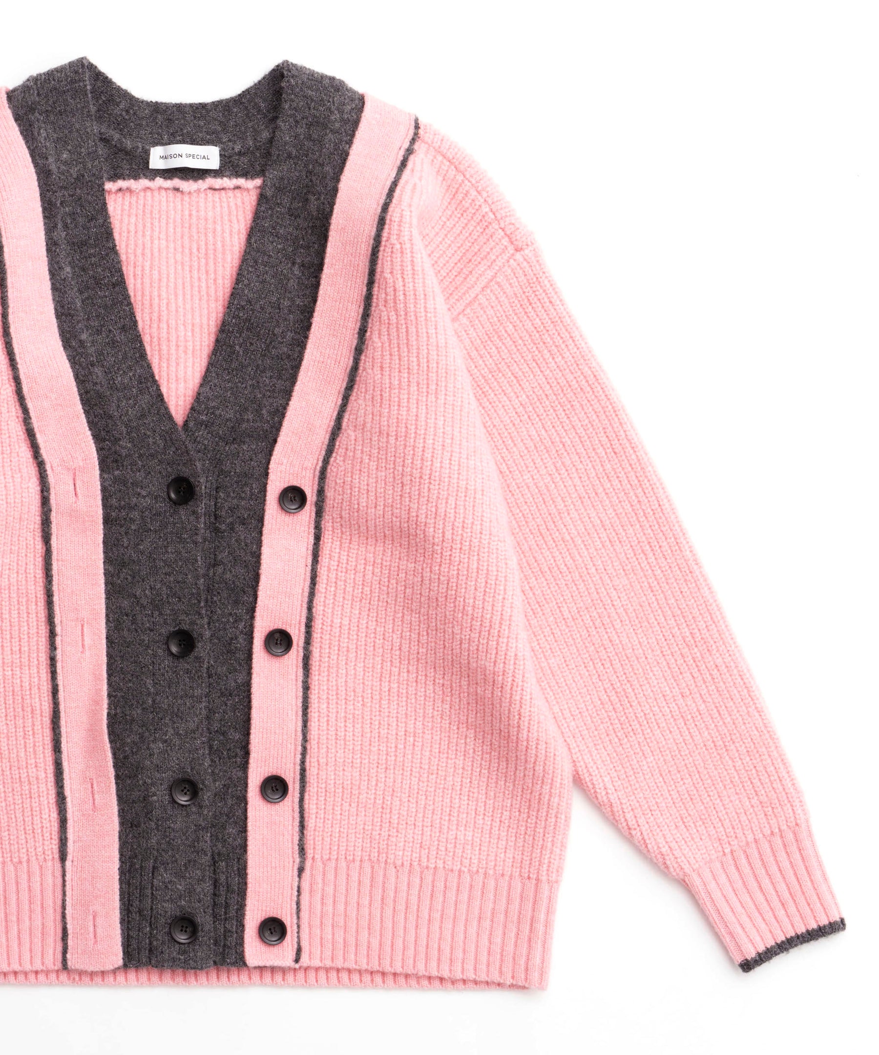 【PRE-ORDER】Double Color Layered Knit Cardigan