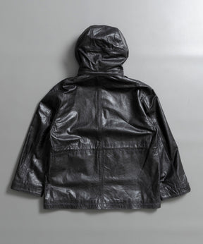 Buffalo Crack Leather Prime-Over Hood Blouson