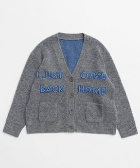 Logo Jacquard Knit Cardigan