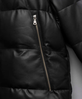 Prime-Over Leather Down Jacket