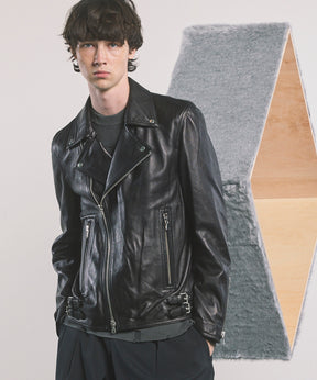 Dress-Fit Sheep Leather Double Rider Jacket