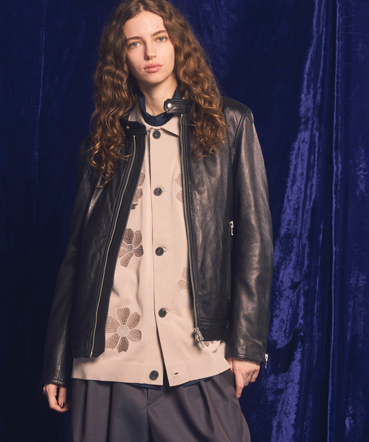 Dress-Fit Sheep Leather Single Rider Jacket