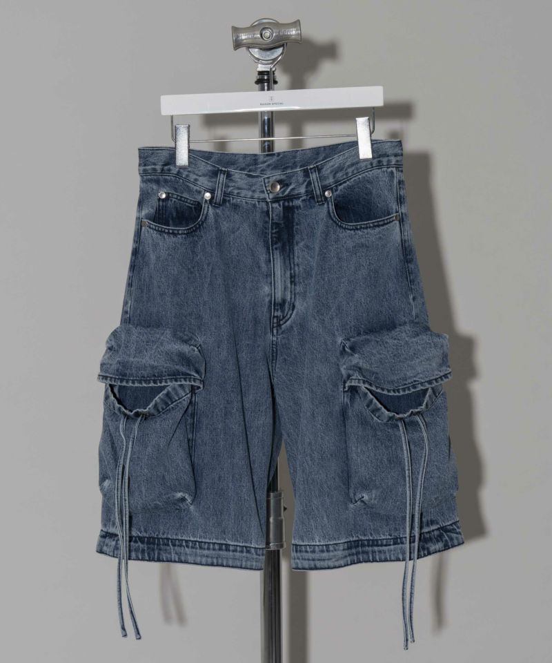 Low Waist Cargo Denim Pants