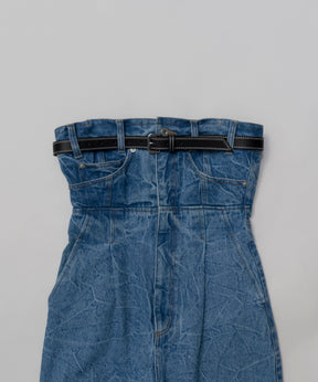 【SALE】Denim Bare All In One